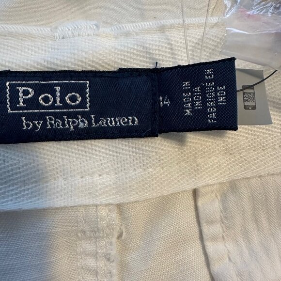 Polo Ralph Lauren White Chino Cotton Twill Shorts 14 NWT - Picture 8 of 12